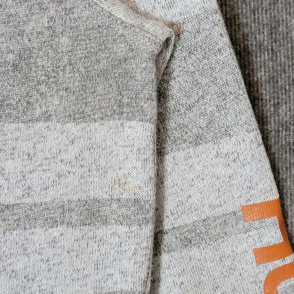Hurley Hoodie Mens Medium Gray Striped Pullover Casual Surf Henley - Picture 7 of 15